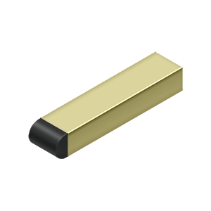 Contemporary Half-Cylinder Tip Solid Brass Baseboard Bumper by Deltana -  - Unlacquered Brass - New York Hardware