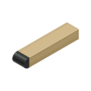 Contemporary Half-Cylinder Tip Solid Brass Baseboard Bumper by Deltana -  - Brushed Brass - New York Hardware