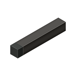 Modern Square Tip Solid Brass Baseboard Bumper by Deltana -  - Oil Rubbed Bronze - New York Hardware