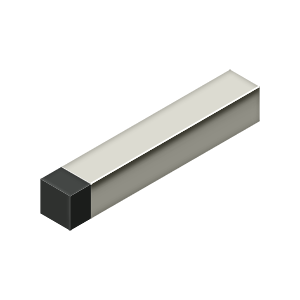 Modern Square Tip Solid Brass Baseboard Bumper by Deltana -  - Polished Nickel - New York Hardware