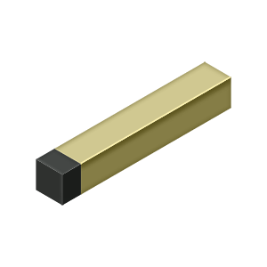 Modern Square Tip Solid Brass Baseboard Bumper by Deltana -  - Unlacquered Brass - New York Hardware