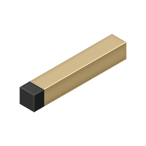 Modern Square Tip Solid Brass Baseboard Bumper by Deltana -  - Brushed Brass - New York Hardware