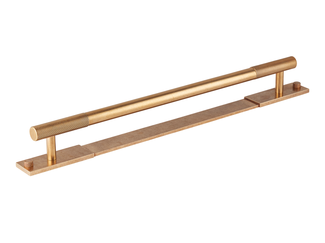 MIX Diamond Knurled Appliance Pull Handle & Backplate by Armac Martin - 608mm - Satin Chrome Plate