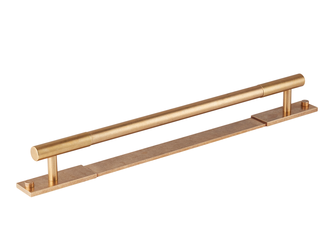 MIX Plain Appliance Pull Handle & Backplate by Armac Martin - 608mm - Satin Chrome Plate