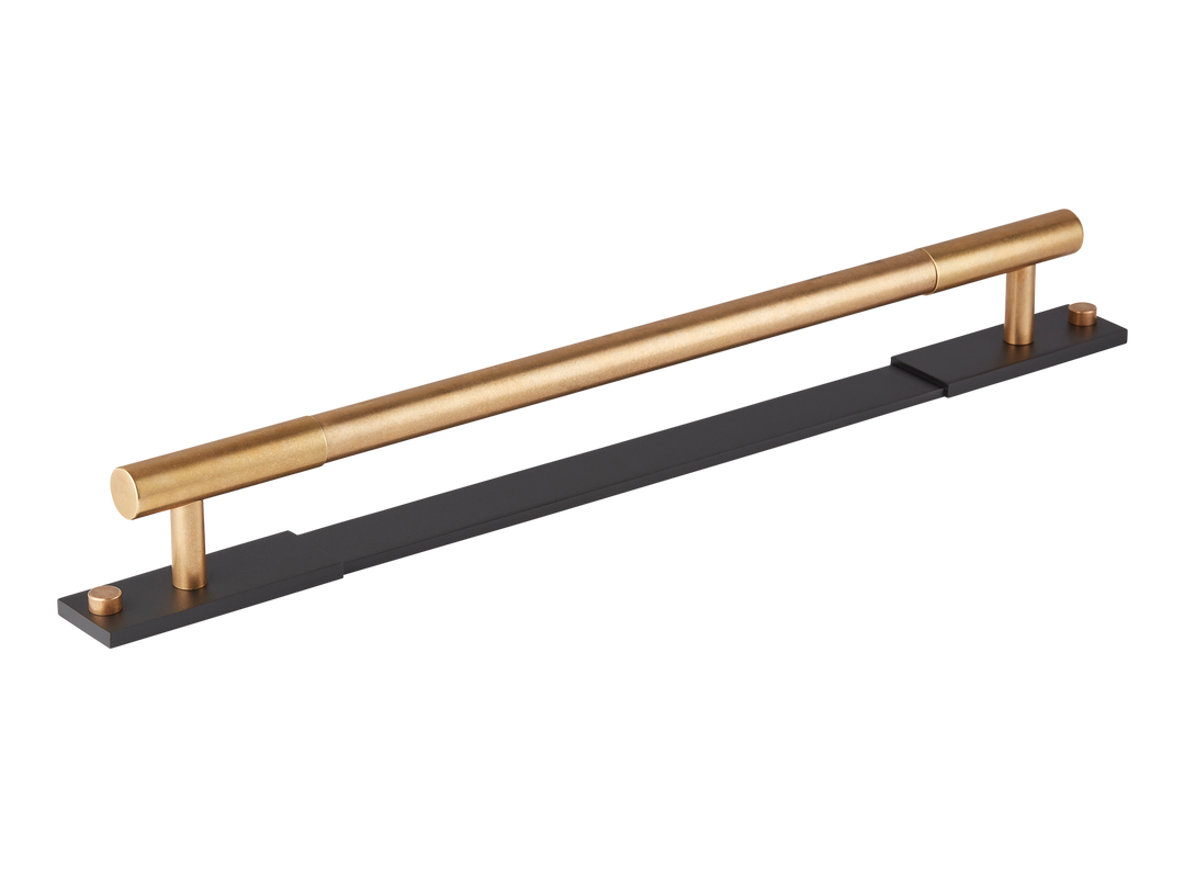 MIX Plain Appliance Pull Handle & Backplate - Mixed Finish by Armac Martin - 608mm - Satin Chrome Plate