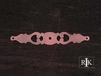 Contemporary Plate with One Hole 6" (152mm) - Distressed Copper - New York Hardware Online