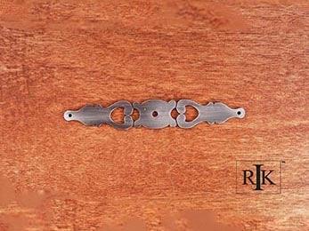 Contemporary Plate with One Hole 6" (152mm) - Distressed Nickel - New York Hardware Online