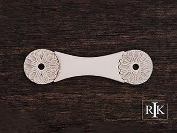 Flower Pull Backplate  4 1/8" (105mm) - Pewter - New York Hardware Online