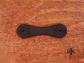 Flower Pull Backplate  4 1/8" (105mm) - Oil Rubbed Bronze - New York Hardware Online