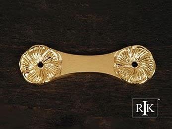 Daisy Pull Backplate 4 3/8" (111mm) - Polished Brass - New York Hardware Online