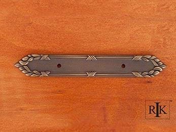 Ornate Edge Pull Backplate 7 1/16" (179mm) - Antique English - New York Hardware Online