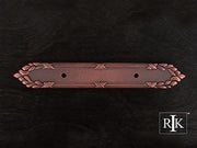 Ornate Edge Pull Backplate 7 1/16" (179mm) - Distressed Copper - New York Hardware Online