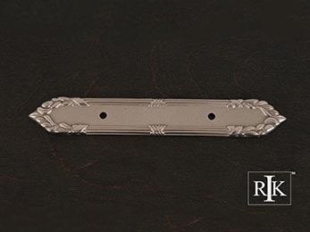 Ornate Edge Pull Backplate 7 1/16" (179mm) - Pewter - New York Hardware Online
