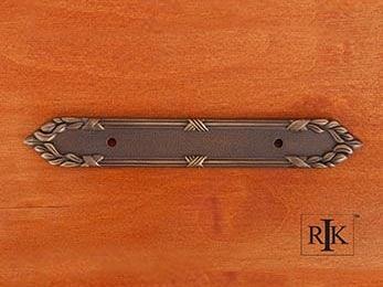Ornate Edge Pull Backplate 7 1/16" (179mm) - Antique English - New York Hardware Online