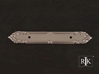Ornate Edge Pull Backplate 7 1/16" (179mm) - Pewter - New York Hardware Online