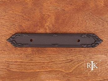 Ornate Edge Pull Backplate 7 1/16" (179mm) - Oil Rubbed Bronze - New York Hardware Online