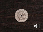 Flower Knob Backplate 1 1/2" (38mm) - Pewter - New York Hardware Online
