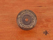 Cross & Petal Knob Backplate 1 3/8" (35mm) - Antique English - New York Hardware Online