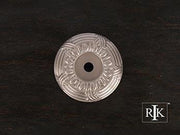 Cross & Petal Knob Backplate 1 3/8" (35mm) - Pewter - New York Hardware Online