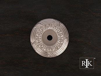 Cross & Petal Knob Backplate 1 3/8" (35mm) - Pewter - New York Hardware Online