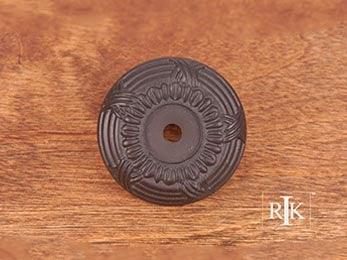 Cross & Petal Knob Backplate 1 3/8" (35mm) - Oil Rubbed Bronze - New York Hardware Online