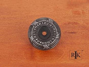 Cross & Petal Knob Backplate 1 5/8" (41mm) - Distressed Nickel - New York Hardware Online