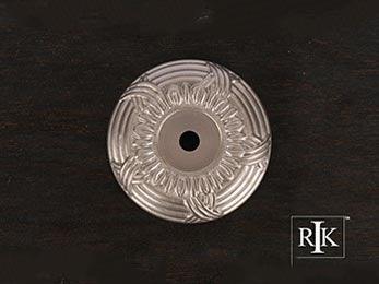 Cross & Petal Knob Backplate 1 5/8" (41mm) - Pewter - New York Hardware Online