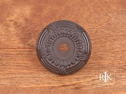 Cross & Petal Knob Backplate 1 5/8" (41mm) - Oil Rubbed Bronze - New York Hardware Online