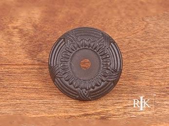 Cross & Petal Knob Backplate 1 5/8" (41mm) - Oil Rubbed Bronze - New York Hardware Online