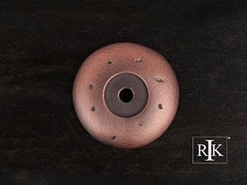 Distressed Knob Backplate 1 9/16" (40mm) - Distressed Copper - New York Hardware Online