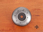 Distressed Knob Backplate 1 9/16" (40mm) - Distressed Nickel - New York Hardware Online