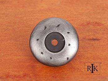 Distressed Knob Backplate 1 9/16" (40mm) - Distressed Nickel - New York Hardware Online