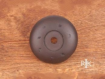 Distressed Knob Backplate 1 9/16" (40mm) - Oil Rubbed Bronze - New York Hardware Online