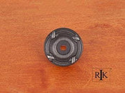 Line & Cross Knob Backplate 1 1/4" (32mm) - Distressed Nickel - New York Hardware Online