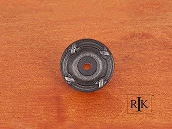 Line & Cross Knob Backplate 1 1/4" (32mm) - Distressed Nickel - New York Hardware Online