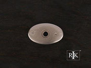 Distressed Oval Backplate 1 1/2" (38mm) - Pewter - New York Hardware Online