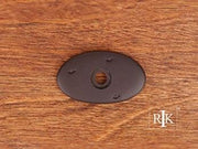 Distressed Oval Backplate 1 1/2" (38mm) - Oil Rubbed Bronze - New York Hardware Online