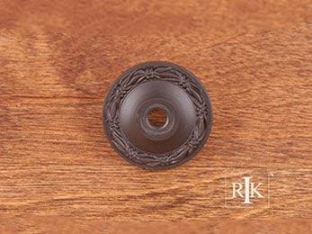 Flat Deco-Leaf Knob Backplate 1 1/4" (32mm) - Oil Rubbed Bronze - New York Hardware Online