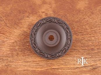 Flat Deco-Leaf Knob Backplate 1 1/2" (38mm) - Oil Rubbed Bronze - New York Hardware Online
