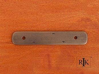 Distressed Rectangular Backplate 4 3/8" (111mm) - Antique English - New York Hardware Online