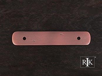 Distressed Rectangular Backplate 4 3/8" (111mm) - Distressed Copper - New York Hardware Online