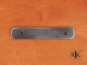 Distressed Rectangular Backplate 4 3/8" (111mm) - Distressed Nickel - New York Hardware Online