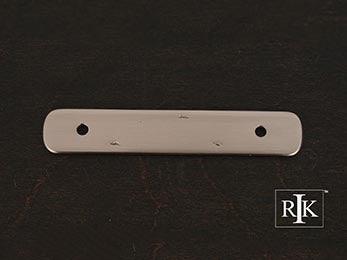 Distressed Rectangular Backplate 4 3/8" (111mm) - Pewter - New York Hardware Online
