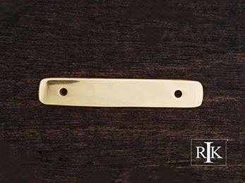 Distressed Rectangular Backplate 4 3/8" (111mm) - Polished Brass - New York Hardware Online