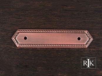 Rope Pull Backplate 5 3/8" (137mm) - Distressed Copper - New York Hardware