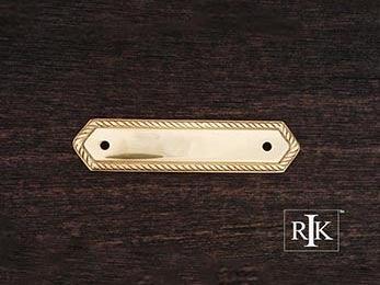 Rope Pull Backplate 5 3/8" (137mm) - Polished Brass - New York Hardware