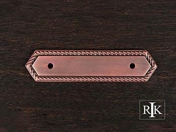 Rope Pull Backplate 4 7/8" (124mm) - Distressed Copper - New York Hardware