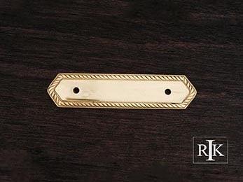 Rope Pull Backplate 4 7/8" (124mm) - Polished Brass - New York Hardware