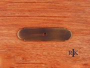 Small Backplate with One Hole 3 9/16" (90mm) - Antique English - New York Hardware
