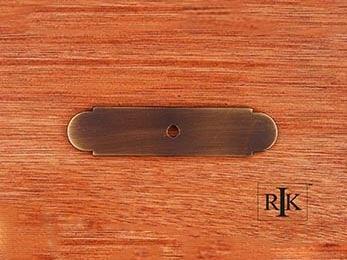 Small Backplate with One Hole 3 9/16" (90mm) - Antique English - New York Hardware